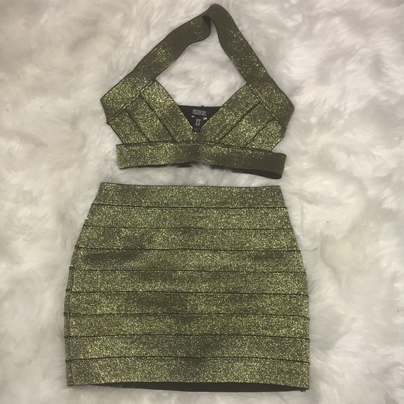 Dolls Kill Dresses & Skirts - Sparkly Bandage mini skirt set from Dollskill